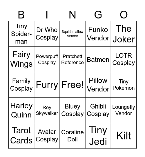 Convention Bingo 2 Bingo Card