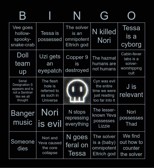 Murder Drones Episode 7 Bingo Card