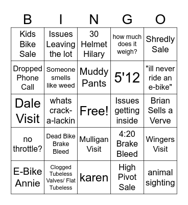 First Day of Spring Break Bingo Card