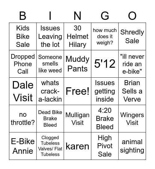 First Day of Spring Break Bingo Card