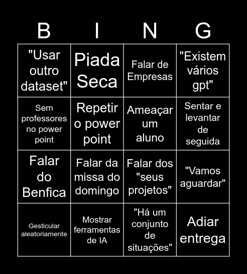 Bingo do Ribeiro Bingo Card