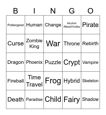 DnD Infinite Craft Bingo Card