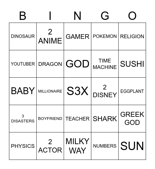 BILAT BINGO SELIN-VAL Bingo Card
