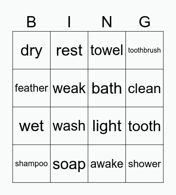 Feeling great Bingo Card