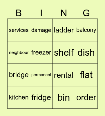 Where we live - 7 Bingo Card
