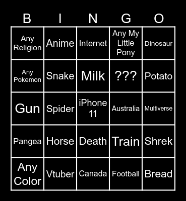 Infinite Craft Bingo Card