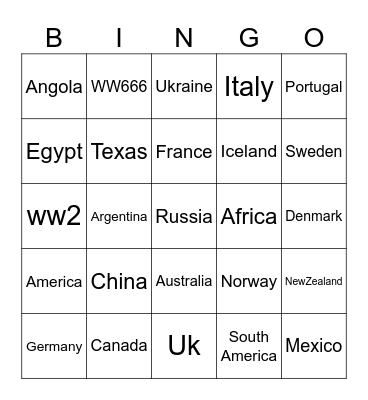 hi Bingo Card