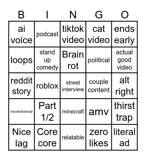 BINGO Card