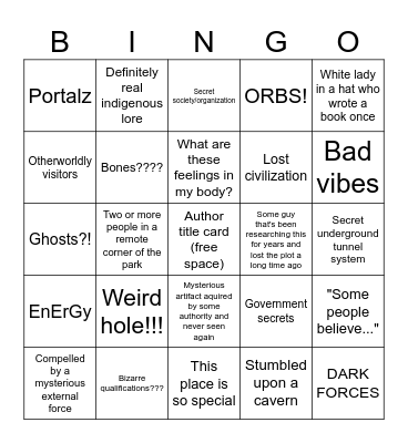 V2 Bingo Card