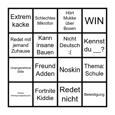 RANDOM DUOS Bingo Card