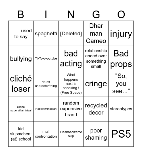 Goated Bingo D.M v3 Bingo Card