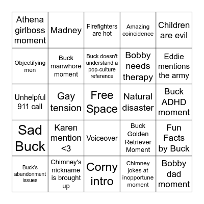 911 Bingo Card