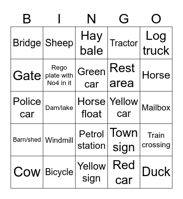 TRAVELLING WITH KIDS Bingo Card