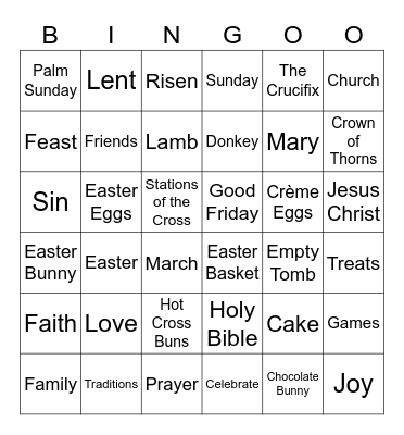 Easter Bingo Card