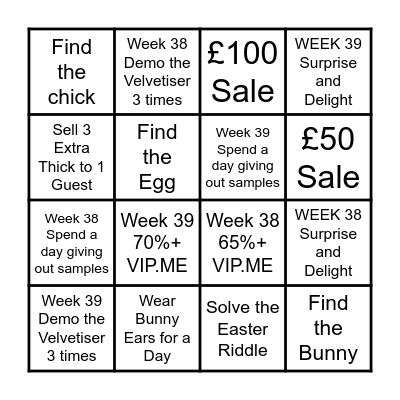 Easter Bingo! Bingo Card