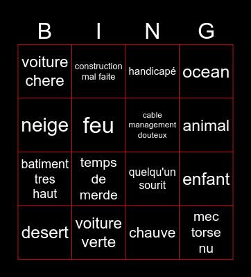 geoguessr bingo Card