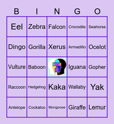 SpeechieAngel's ASL Bingo - "ANIMALS" Bingo Card