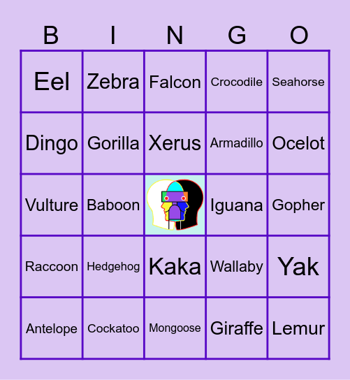 SpeechieAngel's ASL Bingo - "ANIMALS" Bingo Card