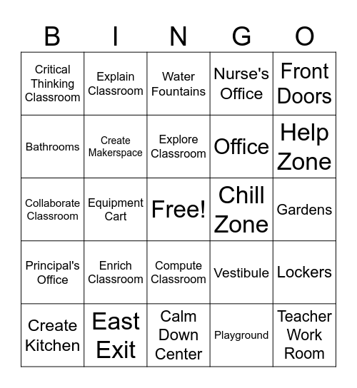 AOE Building Bingo Card