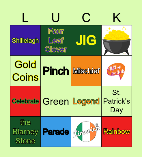 St Patrick's Day Bingo! Bingo Card