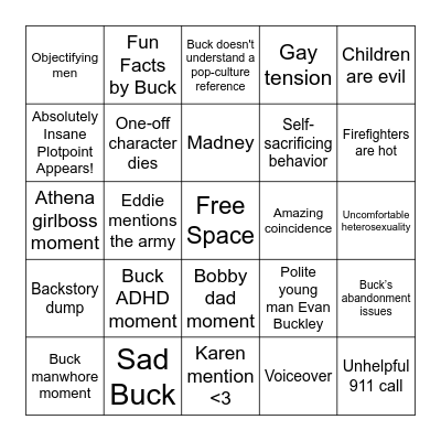 911 Bingo Card