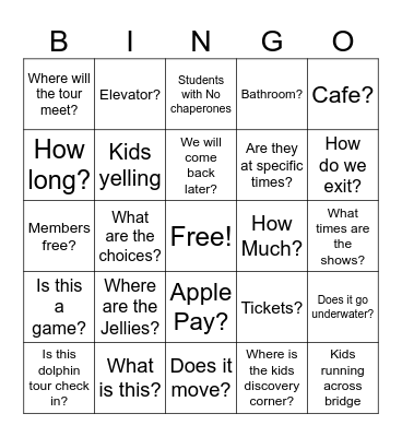 VR Bingo Card