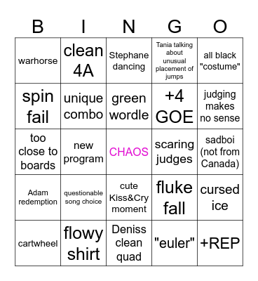 Men FS Bingo Card