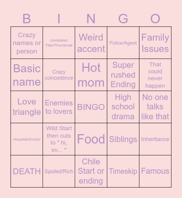 MSA cr @Joinen on youtube Bingo Card