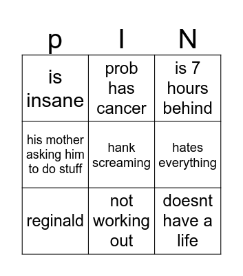 park Bingo Card