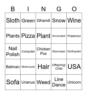 Tres Amigos Bingo Card