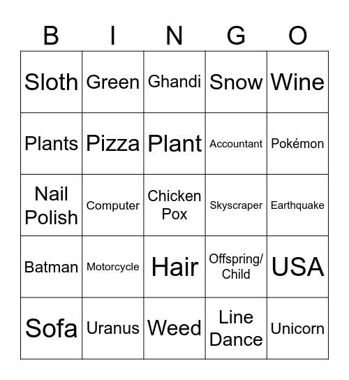 Tres Amigos Bingo Card