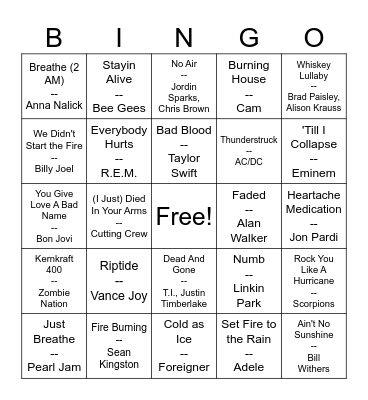 I Need 50 CC's of Bingo, STAT Bingo Card