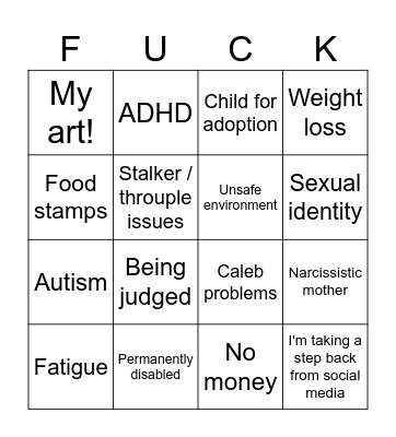 Liz Kusak Bingo Card