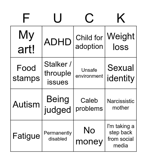 Liz Kusak Bingo Card