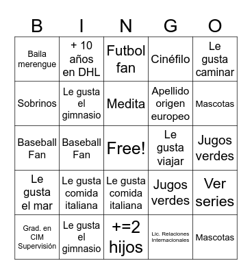 Conoce al equipo Bingo Card