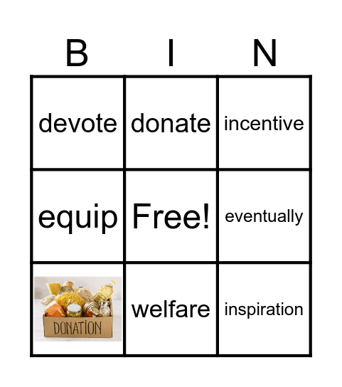 U6-1 Bingo Card