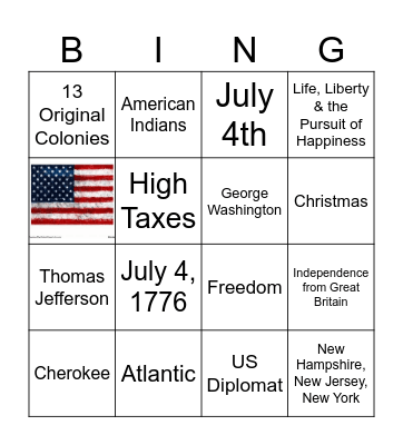 USCIS Bingo Card