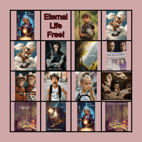 Curse of the Dark Moon Bingo Card