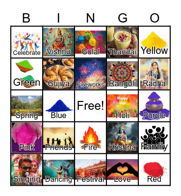 *Holi 3 * Bingo Card