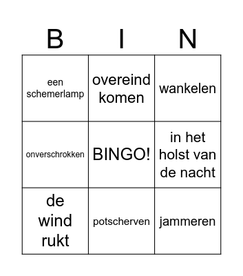 31 januari 1953 Bingo Card