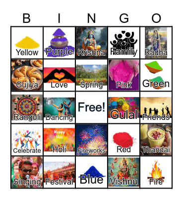 *Holi 4* Bingo Card