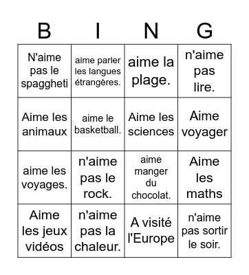 Trouve quelqu'un qui... Bingo Card