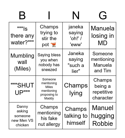 Tru's Bingo Card