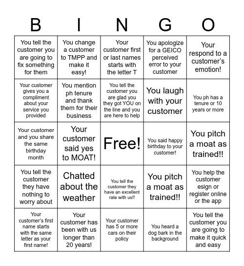 Basic Bingo Card