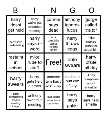 aberleigh bingo Card
