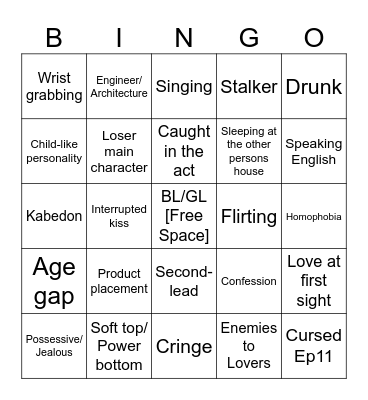 Thai BL/GL Bingo Card
