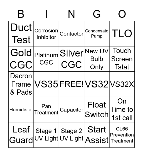 Gator BINGO Card