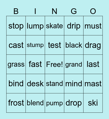 blends bingo Card