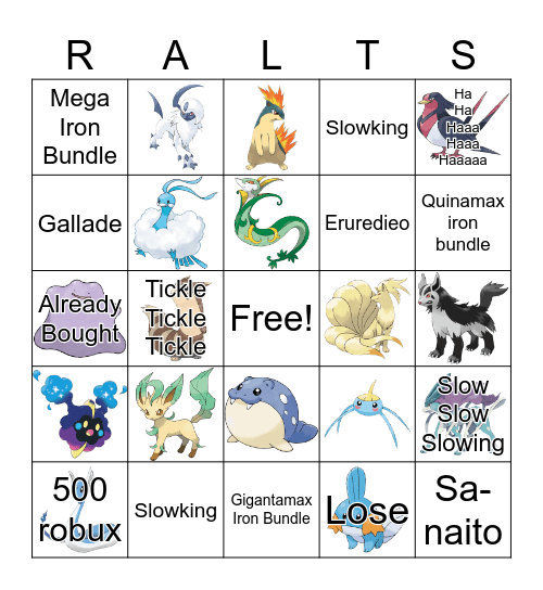 Vivillon Bingo Card