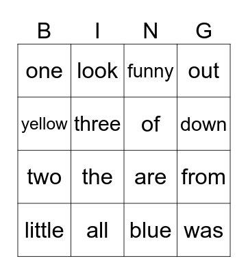 Tricky Word Bingo 17 Bingo Card